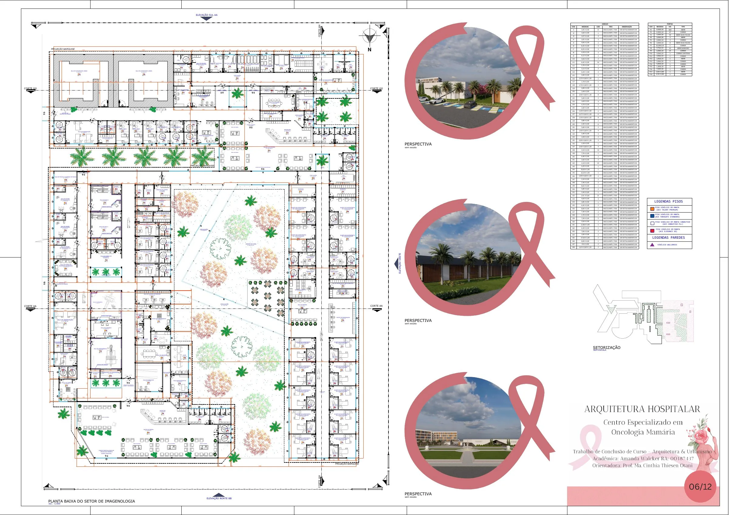 Prancha 07 · Setor de internação e jardins de cura